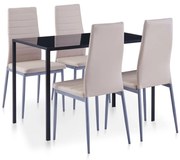 vidaXL Conjunto de jantar 5 pcs cappuccino