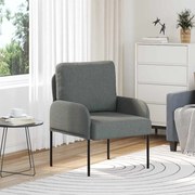 vidaXL Sofás com almofada 55cm Cinza Escuro Contraplacado