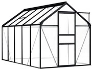 vidaXL Estufa 5,89 m² alumínio antracite