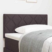 vidaXL Cabeceira em Design de Blocos Diamante, Castanho Escuro, 90 cm, Tecido