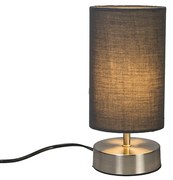 Candeeiro de mesa moderno cinzento com aço - Milo 2 Design,Industrial,Moderno