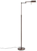 Candeeiro de pé de design bronze escuro incluindo LED com dimmer de toque - Notia Moderno