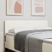 Cabeceira vidaXL Design Simples Creme 140 cm em Tecido Corduroy