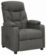 vidaXL Poltrona reclinável tecido cinzento-escuro