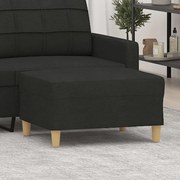 vidaXL Apoio de pés 70x55x41 cm tecido preto