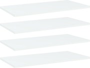 vidaXL Prateleiras para estante 4 pcs 60x30x1,5cm contraplacado branco