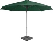 vidaXL Guarda-sol de jardim com base portátil verde
