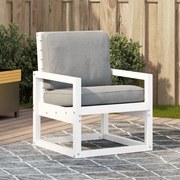 vidaXL Cadeira de jardim 57,5x63x76 cm pinho maciço branco