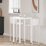 vidaXL Mesa de bar Branco 60 x 60 x 105 cm Madeira de Pinheiro Sólida