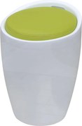 vidaXL Banco de couro artificial branco e verde