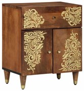 vidaXL Gabinete de Cabeceira 50x33x60 cm Madeira de Mangueira