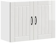 vidaXL Armário de parede da cozinha Lucca madeira branco brilhante