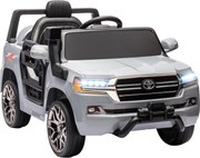 AIYAPLAY Carro Elétrico Crianças Toyota Land Cruiser 12V com Controlo Remoto Buzina Arranque Lento Música MP3 107x65x55,5cm Cinza | Aosom Portugal