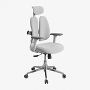 Cadeira De Escritório Com Rodas E Apoios De Braços Belcaire Cinzento Escuro - Sklum