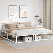 vidaXL Estrutura de cama sem colchão branco 200x200 cm metal