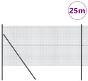 Conjunto de Postes de Cerca Revestido em PVC Conjunto de 2 Cinza