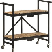 vidaXL Carrinho de cozinha 87x36x81 cm madeira de mangueira maciça