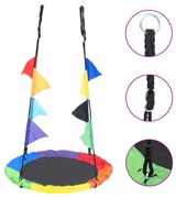vidaXL Baloiço arco-íris com bandeiras 100 cm