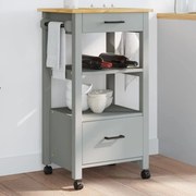 vidaXL Carrinho de cozinha MONZA 48x40x90 cm madeira de pinho maciça
