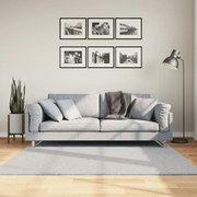 vidaXL Tapete pelo curto macio e lavável HUARTE 160x160 cm cinzento