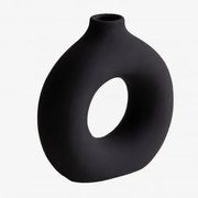 Vaso De Cerâmica Dalita ↑18 Cm Preto - Sklum