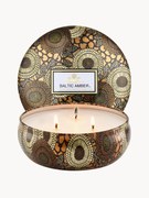 Vela perfumada artesanal com três pavios Japonica Collection (Resina de âmbar, Sândalo, Cedro & Orquídea de baunilha)