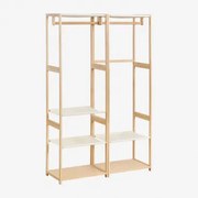 Guarda-roupa Modular Aberto De Bambu De 2 Peças Deneb Natural - Sklum