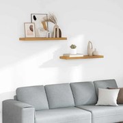vidaXL Prateleira de Parede 2 pcs Bege 80 x 23,5 x 4 cm
