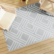 Tapete de exterior 120x180 cm 140x200 PP cinzento
