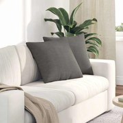 vidaXL Travesseiros de Sofá 2 pcs Cinzento-claro 50 x 50 cm