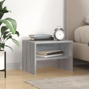 vidaXL Mesa de cabeceira 40x30x30 cm madeira proc. sonoma cinzento