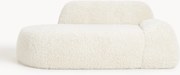 Sofá em teddy com chaise longue Wolke (2 lugares)