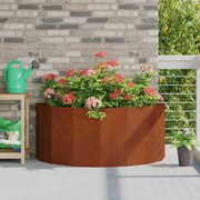 vidaXL Floreira Ferro Enferrujado 120 x 60 x 50 cm