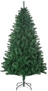 HOMCOM Árvore de Natal 180 cm com 1000 Ramos de PVC e Suporte de Aço Decoração de Natal para Interior Verde