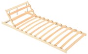 vidaXL Estrado de ripas com 13 ripas cabeceira ajustável 90x200 cm
