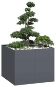 vidaXL Vaso floreira 100x100x80 cm aço antracite