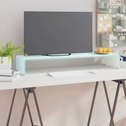 Suporte de TV/monitores em vidro branco 90x30x13 cm