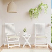 vidaXL Almofadões p/ cadeiras de jardim 2 pcs tecido oxford creme