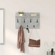 vidaXL Cabideiro de Parede Cinzento cimento 60 x 40 x 12 cm