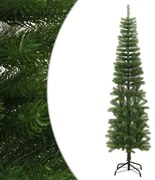 vidaXL Árvore de Natal artificial fina com suporte PE 210 cm