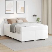 vidaXL Estrutura da Cama com colchão Branco 140 x 200 cm tecido