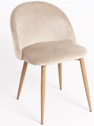 Pack 6 Cadeiras Vint Veludo - Beige