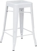 Banqueta Alta Empilhável Em Aço Lix Branco & ↑65 Cm - Sklum