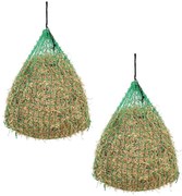 vidaXL Redes para feno arredondada PP 2 pcs 0,75x0,5 m