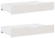 Gavetas para cama 2 pcs 90x55x16 cm pinho maciço branco