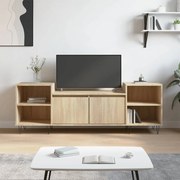 vidaXL Móvel de TV 160x35x55 cm derivados de madeira carvalho sonoma
