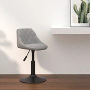 vidaXL Banco de bar veludo cinzento-claro