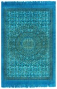 vidaXL Tapete Kilim em algodão 160x230 cm com padrão turquesa
