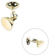 Spot redondo industrial dourado 1-light - Tommy Industrial