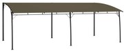 vidaXL Toldo para-sol de jardim 6x3x2,55 m cinzento-acastanhado